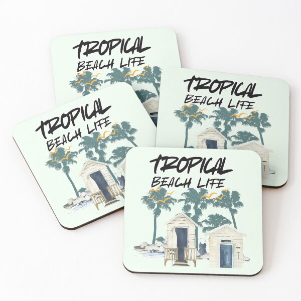 Item preview, Tropical Beach Life Watercolor Shacks Graphic designed and sold by SilverSeaBKK.