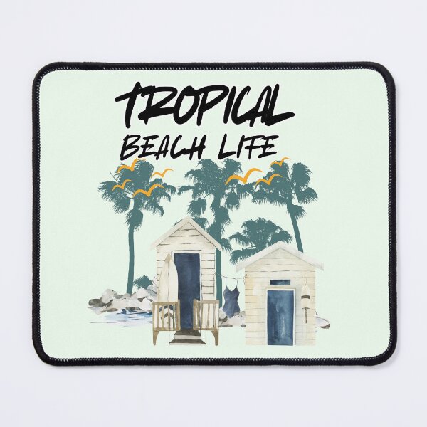 Item preview, Tropical Beach Life Watercolor Shacks Graphic designed and sold by SilverSeaBKK.