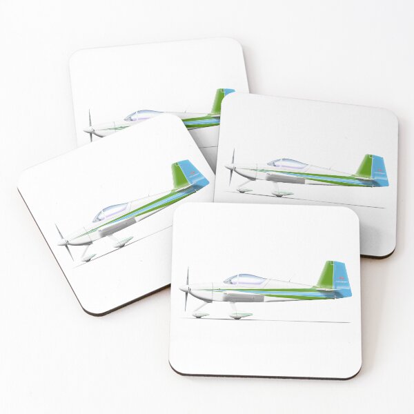 Item preview, VANS RV-7A WHITE-BLUE-GREEN designed and sold by Grubby Fingers Aircraft Illustration.