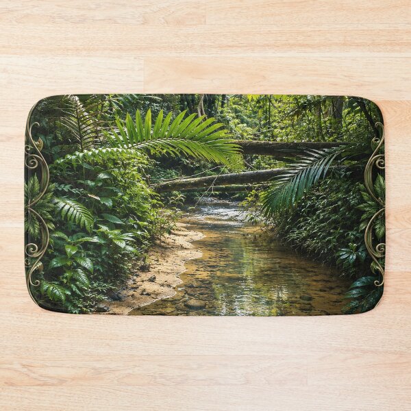 Item preview, Awesome deep forest Tropical Stream - El Yunque Rainforest PR - Framed designed and sold by www.elyunqueprints.store.