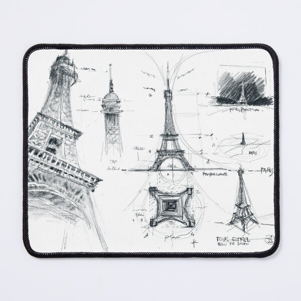 Item preview, How to Draw Eiffel Tower designed and sold by DrawingTheCity.