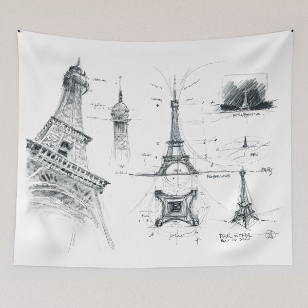 Item preview, How to Draw Eiffel Tower designed and sold by DrawingTheCity.