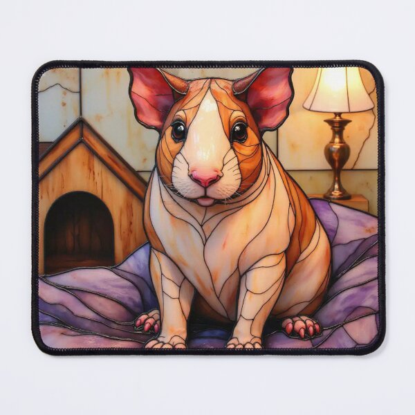 Item preview, Stained-glass House Hippo Skinny Pig Exotic Unusual pet Art designed and sold by highvibz72.