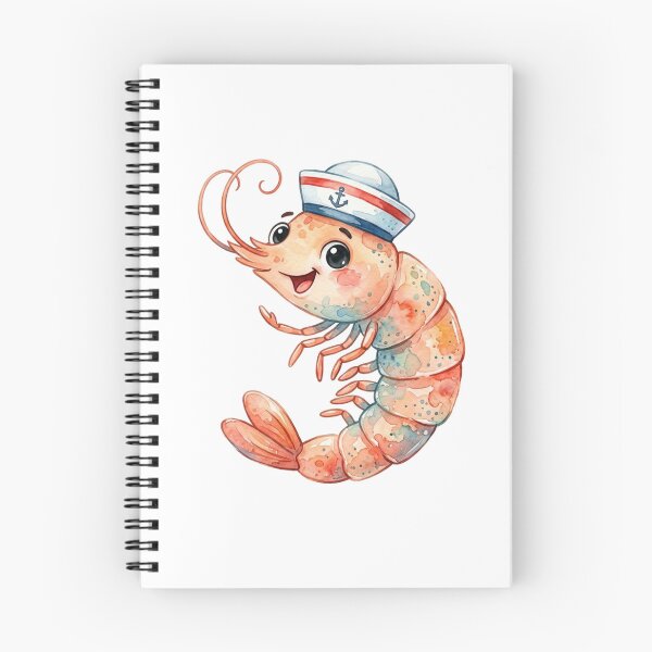 Item preview, Funny Kawaii Shrimp Character with Sailor Hat designed and sold by SOUFIANE1991.