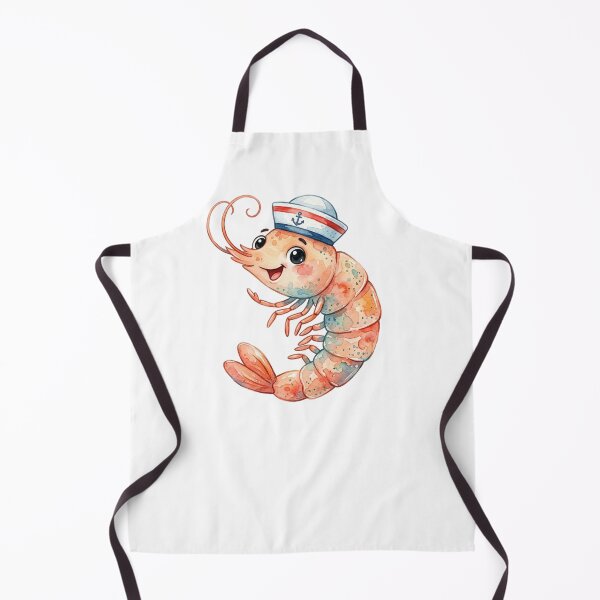 Item preview, Funny Kawaii Shrimp Character with Sailor Hat designed and sold by SOUFIANE1991.