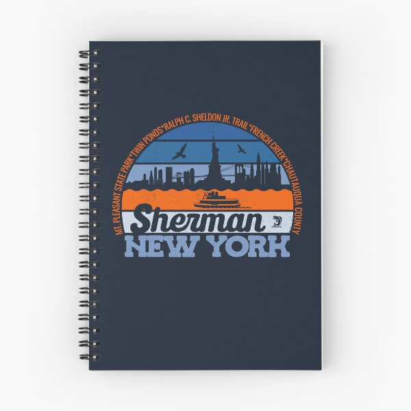 Item preview, Sherman New York Sunset Retro Vintage Local Pride Logo designed and sold by CRHPOD20.