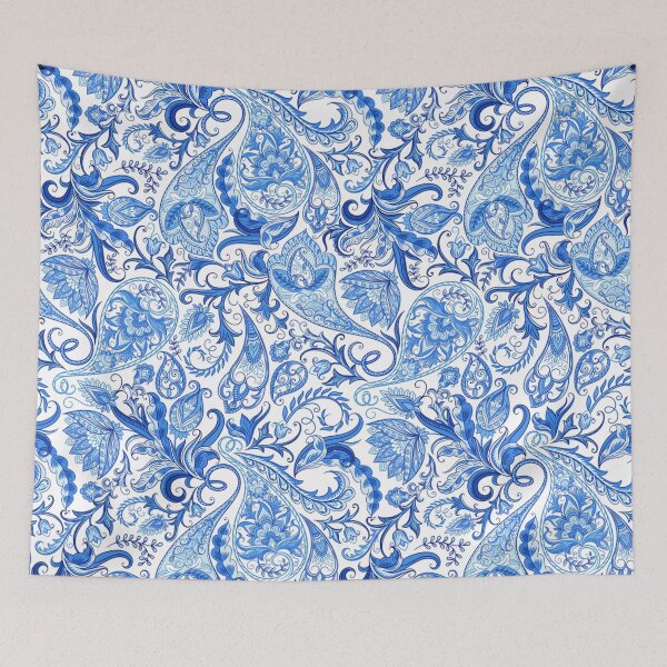 Item preview, Gorgeous Blue White Floral Paisley  Art Pattern designed and sold by LC Graphic Design Studio.