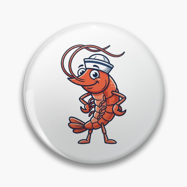 Item preview, Funny Kawaii Shrimp Character with Sailor Hat designed and sold by SOUFIANE1991.