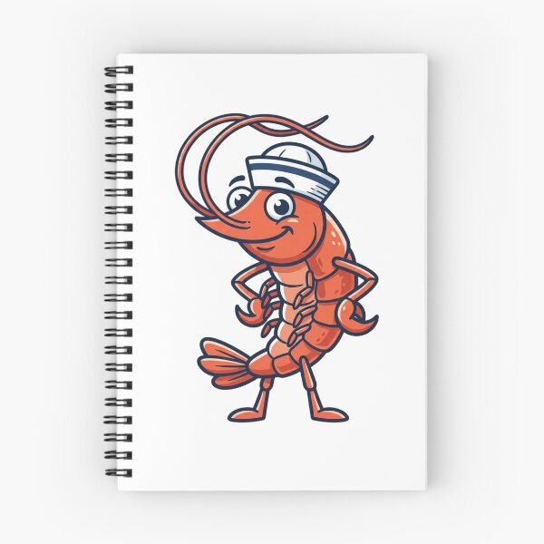 Item preview, Funny Kawaii Shrimp Character with Sailor Hat designed and sold by SOUFIANE1991.