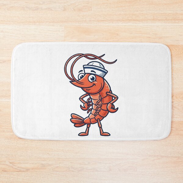 Item preview, Funny Kawaii Shrimp Character with Sailor Hat designed and sold by SOUFIANE1991.