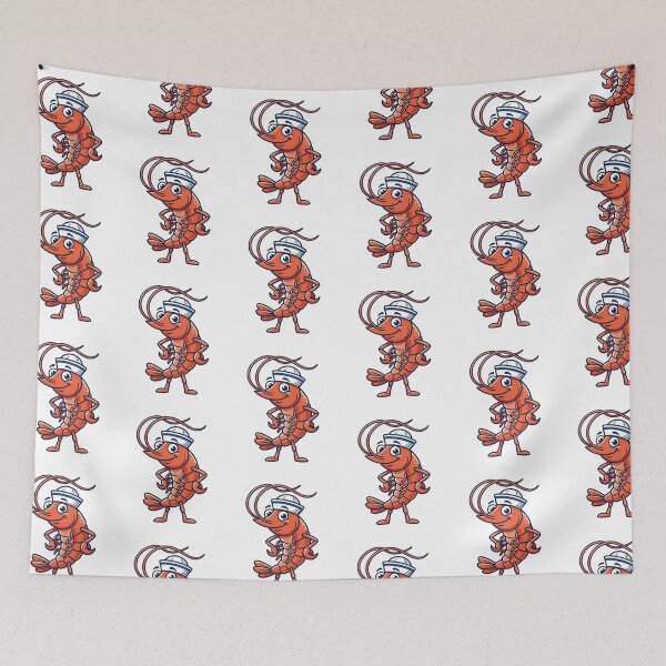 Item preview, Funny Kawaii Shrimp Character with Sailor Hat designed and sold by SOUFIANE1991.