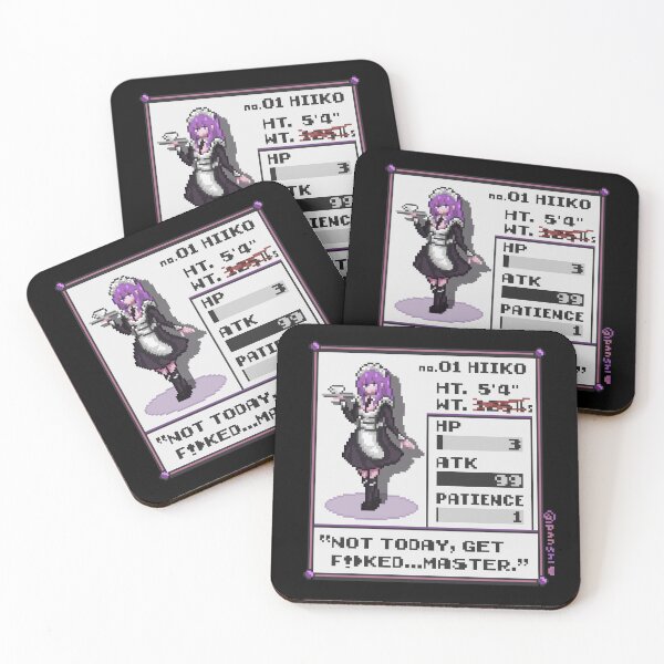Item preview, No.01 HIIKO — Pixel Art Anime Maid Pokédex Entry designed and sold by panshi3799.