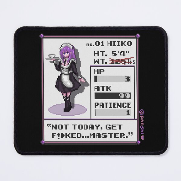 Item preview, No.01 HIIKO — Pixel Art Anime Maid Pokédex Entry designed and sold by panshi3799.
