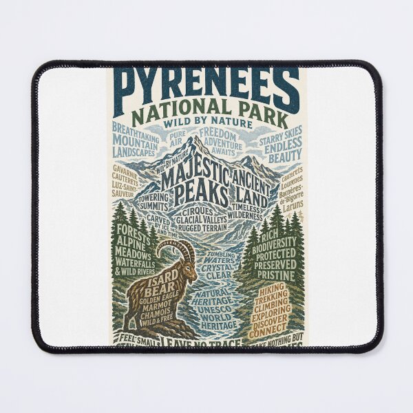 Item preview, Pyrenees National Park French Mountain Peaks and UNESCO Wilderness designed and sold by Aryabek.