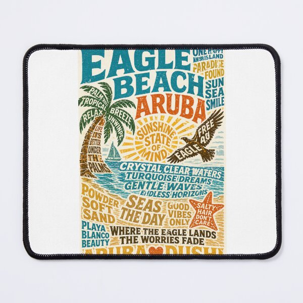 Item preview, Eagle Beach Aruba Caribbean Paradise and Playa Blanco Coastline designed and sold by Aryabek.
