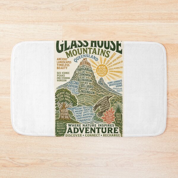 Item preview, Glass House Mountains Queensland Australia Volcanic Peaks Landscape designed and sold by Aryabek.