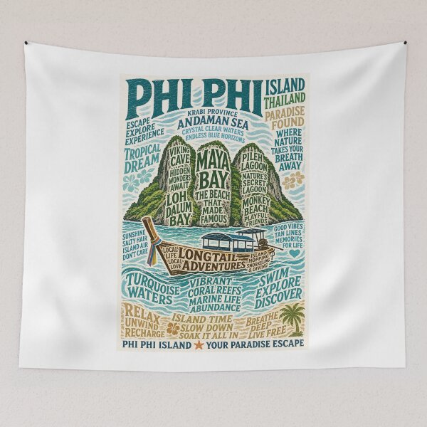 Item preview, Phi Phi Island Thailand Andaman Sea Maya Bay Escape designed and sold by Aryabek.
