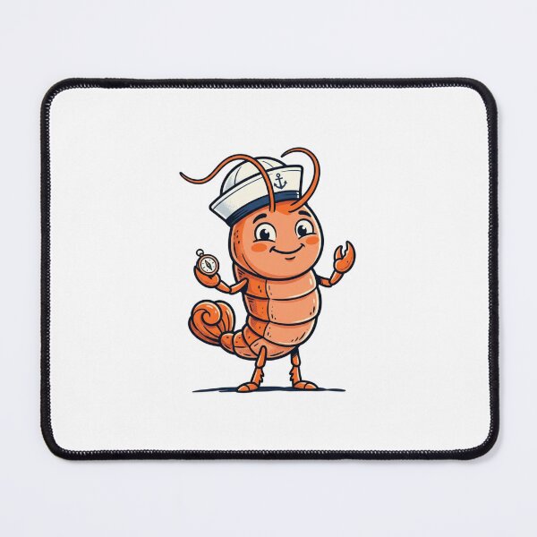 Item preview, Funny Kawaii Shrimp Character with Sailor Hat designed and sold by SOUFIANE1991.