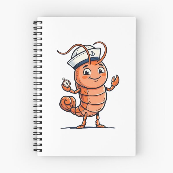 Item preview, Funny Kawaii Shrimp Character with Sailor Hat designed and sold by SOUFIANE1991.