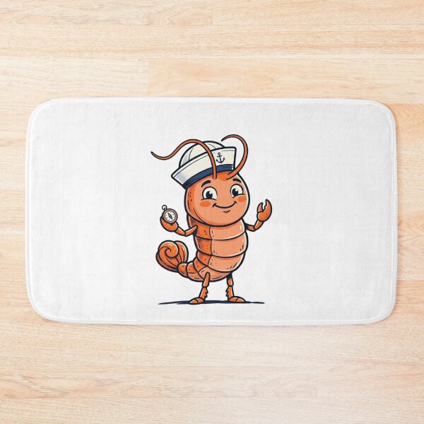 Item preview, Funny Kawaii Shrimp Character with Sailor Hat designed and sold by SOUFIANE1991.