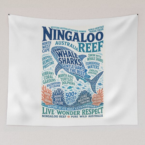 Item preview, Ningaloo Reef Western Australia Whale Shark Marine Sanctuary designed and sold by Aryabek.