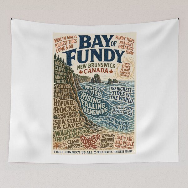 Item preview, Bay of Fundy New Brunswick Canada Hopewell Rocks Coastline designed and sold by Aryabek.