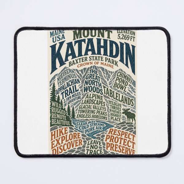 Item preview, Mount Katahdin Baxter State Park Maine Appalachian Wilderness designed and sold by Aryabek.
