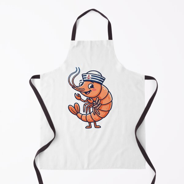 Item preview, Funny Kawaii Shrimp Character with Sailor Hat designed and sold by SOUFIANE1991.