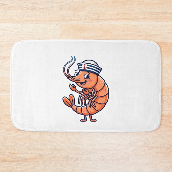 Item preview, Funny Kawaii Shrimp Character with Sailor Hat designed and sold by SOUFIANE1991.