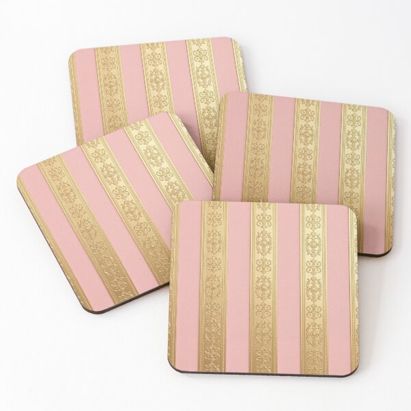 Item preview, Matte Pink Ombre & Shimmer Gold Striped Baroque designed and sold by DesignsByPrnces.