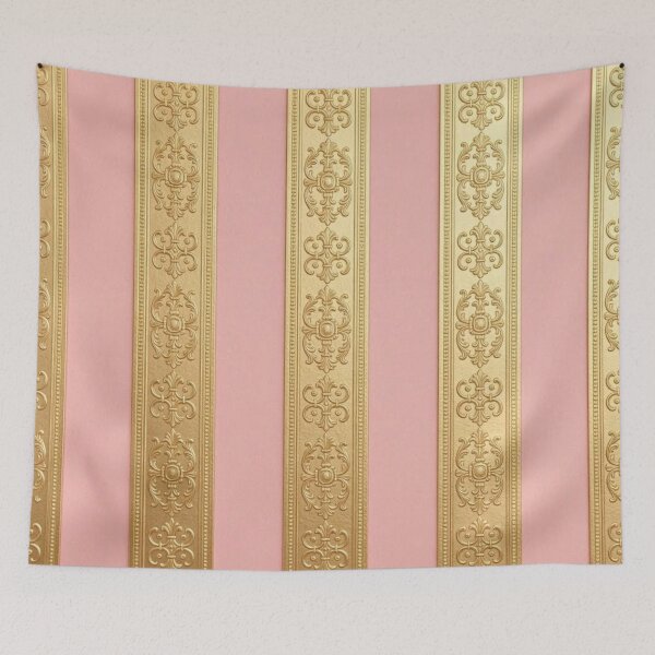 Item preview, Matte Pink Ombre & Shimmer Gold Striped Baroque designed and sold by DesignsByPrnces.