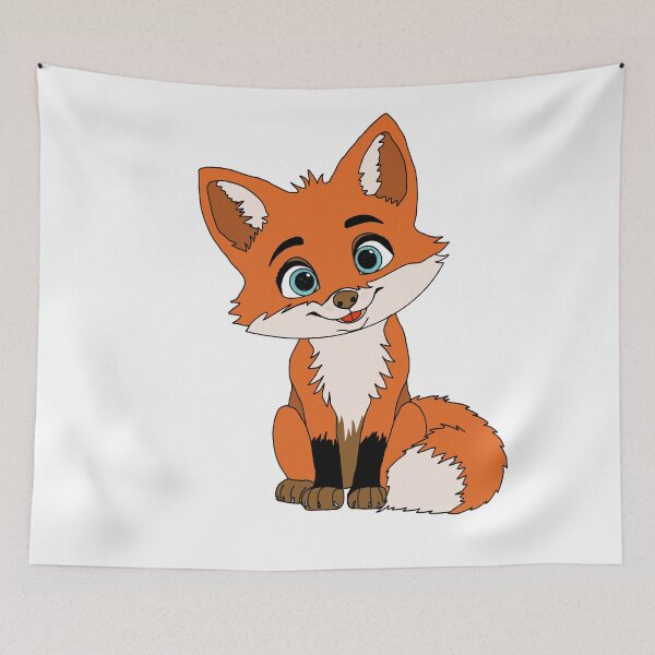 Item preview, Cute Kawaii Cartoon Fox designed and sold by foxscribbles.