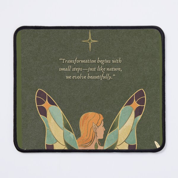 Item preview, Beautiful Transformation Fairy - Cottagecore Inspirational Quote Art designed and sold by samahl_l.
