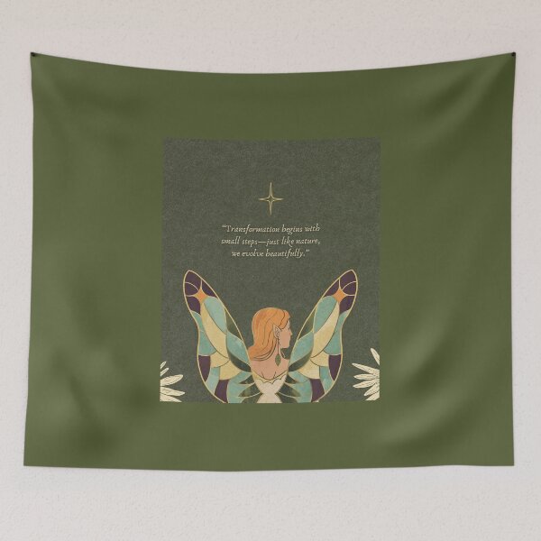 Item preview, Beautiful Transformation Fairy - Cottagecore Inspirational Quote Art designed and sold by samahl_l.