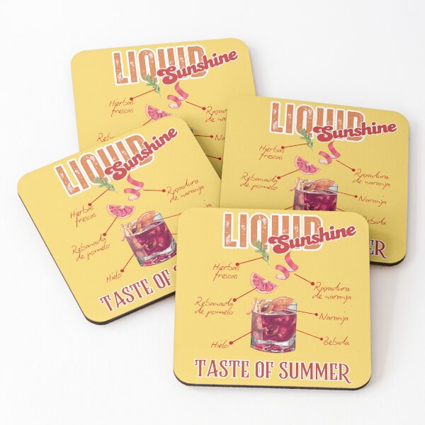 Item preview, Retro Summer Drink Recipe Diagram Graphic designed and sold by SilverSeaBKK.