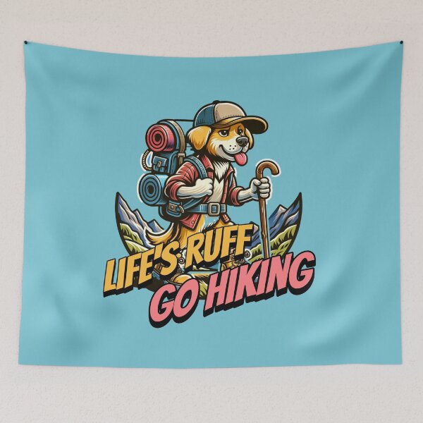 Item preview, Life’s Ruff Go Hiking Funny Hiking Dog Adventure Design designed and sold by Sachie's Studio.