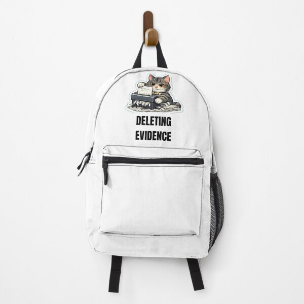 Item preview, DELETING EVIDENCE office cat design designed and sold by DailyQuestPrint.
