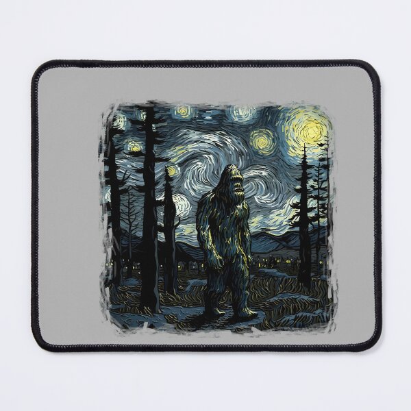 Item preview, Bigfoot Starry Night Sasquatch Van Gogh Sky Painting Art Long Sleeve designed and sold by GreggRoss.