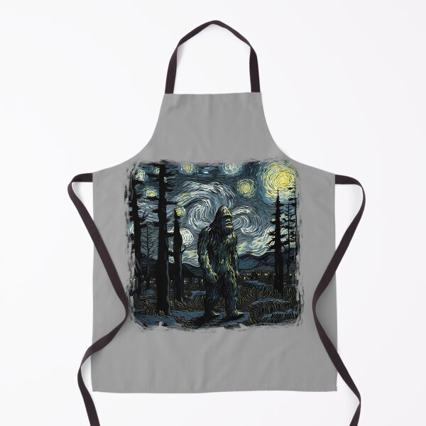 Item preview, Bigfoot Starry Night Sasquatch Van Gogh Sky Painting Art Long Sleeve designed and sold by GreggRoss.