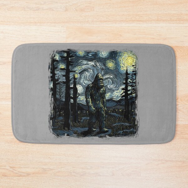 Item preview, Bigfoot Starry Night Sasquatch Van Gogh Sky Painting Art Long Sleeve designed and sold by GreggRoss.