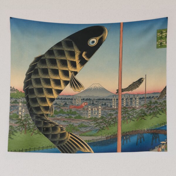 Item preview, Famous Edo 100 Views of Suidobashi Surugadai by Utagawa Hiroshige designed and sold by RickE.