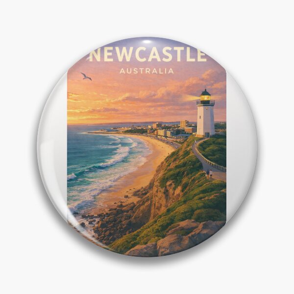 Item preview, Newcastle Australia Coastal Lighthouse Sunset designed and sold by Places On Earth.
