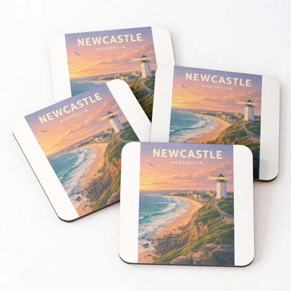 Item preview, Newcastle Australia Coastal Lighthouse Sunset designed and sold by Places On Earth.