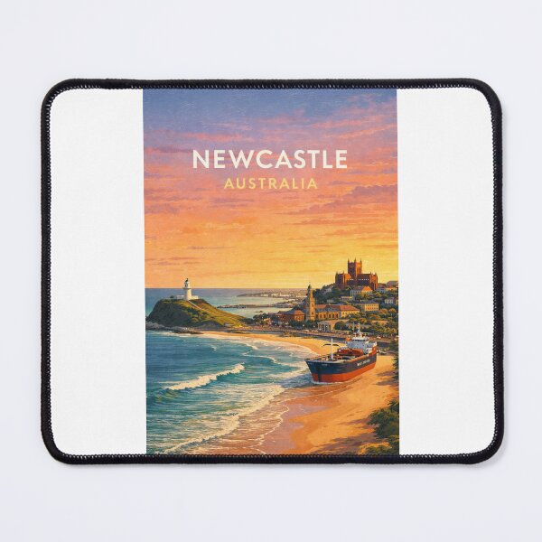 Item preview, Newcastle Australia Harbour Coastline at Sunset designed and sold by Places On Earth.