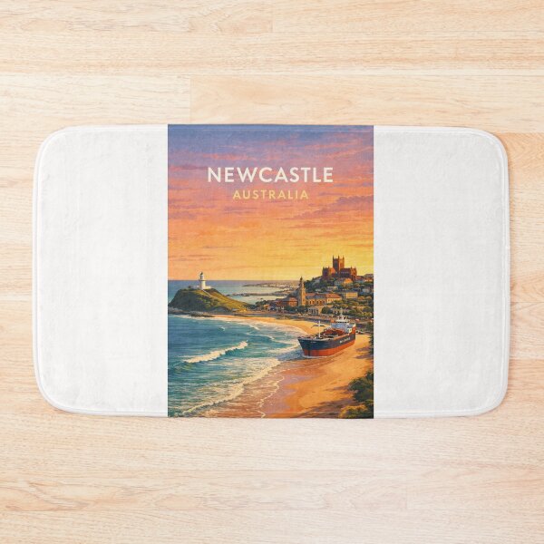 Item preview, Newcastle Australia Harbour Coastline at Sunset designed and sold by Places On Earth.