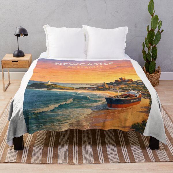Item preview, Newcastle Australia Harbour Coastline at Sunset designed and sold by Places On Earth.