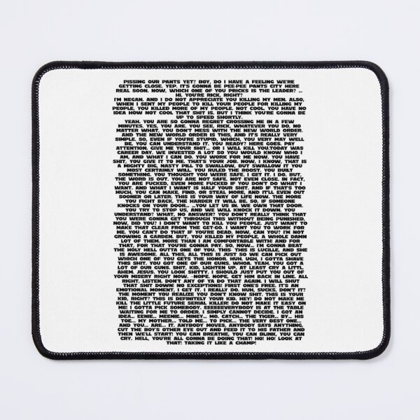Item preview, full negan monologue  designed and sold by trinketgal.