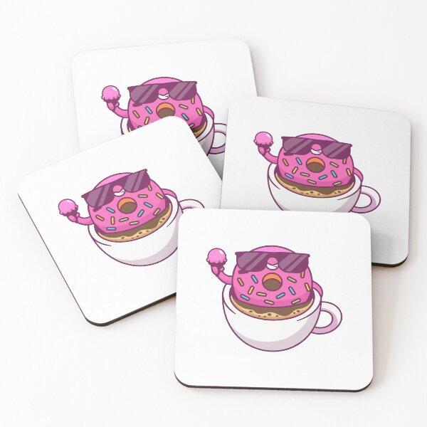 Item preview, Cool Pink Donut Floating in Coffee Cup designed and sold by Anke W 	 Ehrlichmann.