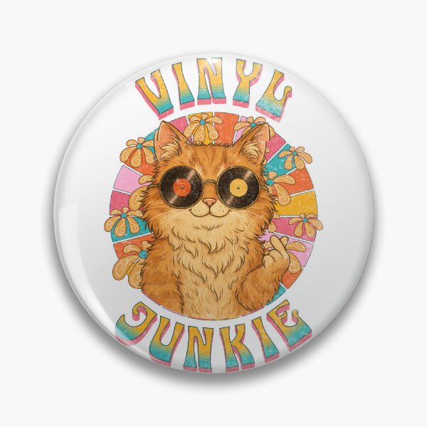 Item preview, Vinyl Junkie Groovy Cat designed and sold by Nacho Average Designs.