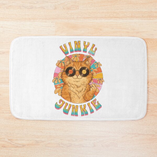Item preview, Vinyl Junkie Groovy Cat designed and sold by Nacho Average Designs.